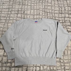 Vintage Y2K Champion Reverse Weave Microsoft Visio Promo Sweatshirt Grey XL